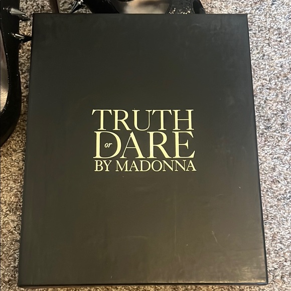 Black Spiked Peep-Toe Heels - Picture 3 of 6